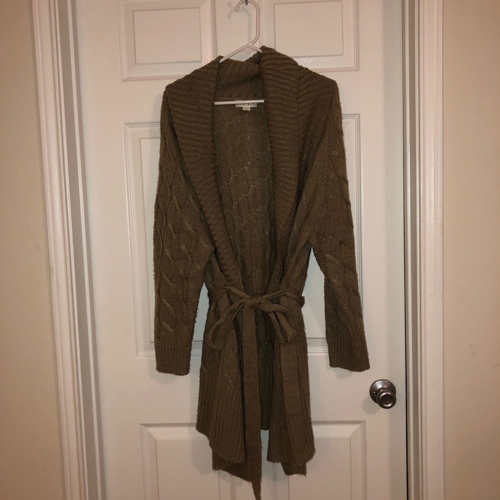 Taupe long cardigan